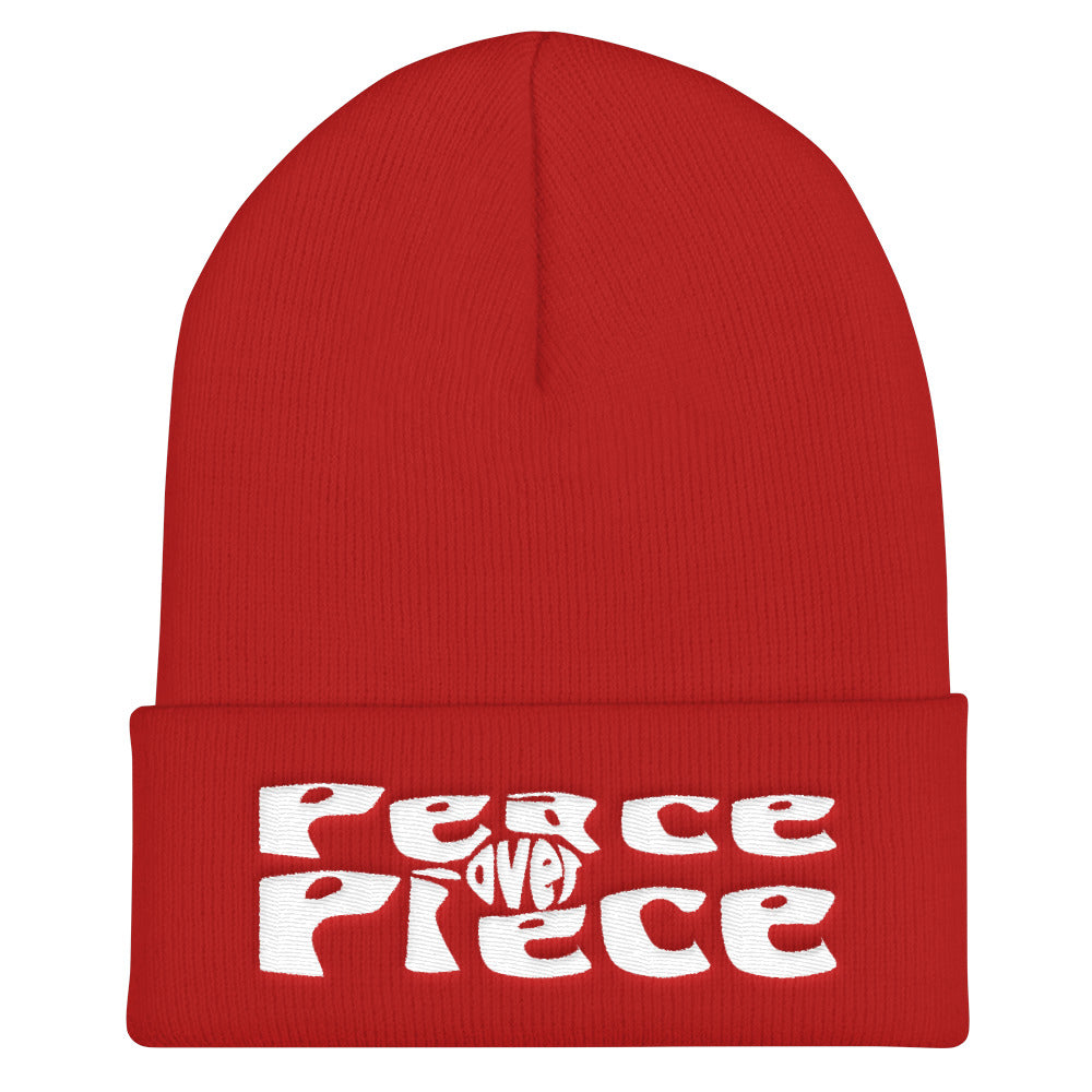 Peace Over Piece Cuffed Beanie
