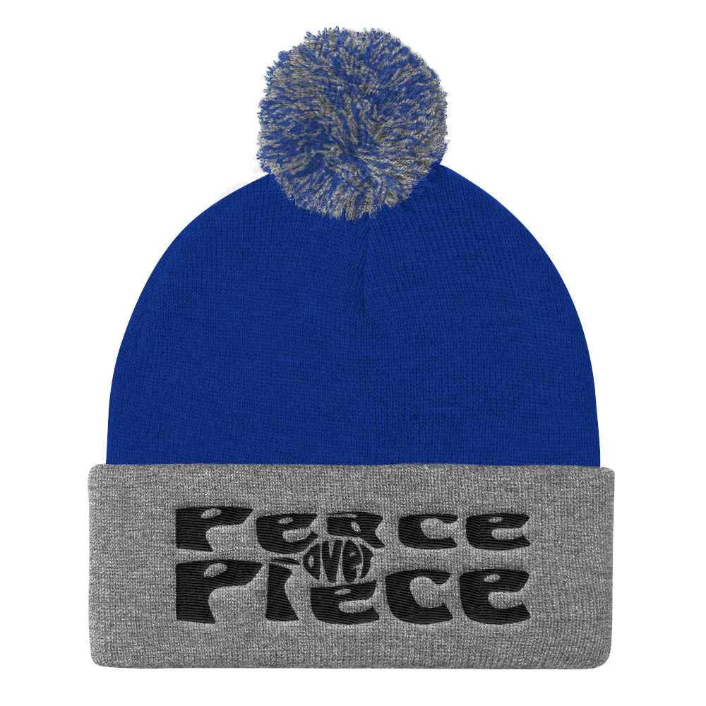 Peace Over Piece Pom Pom Knit Cap