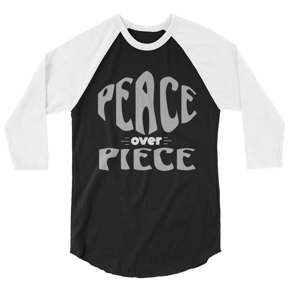 Peace Over Piece 3/4 sleeve raglan shirt