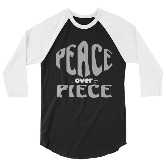 Peace Over Piece 3/4 sleeve raglan shirt