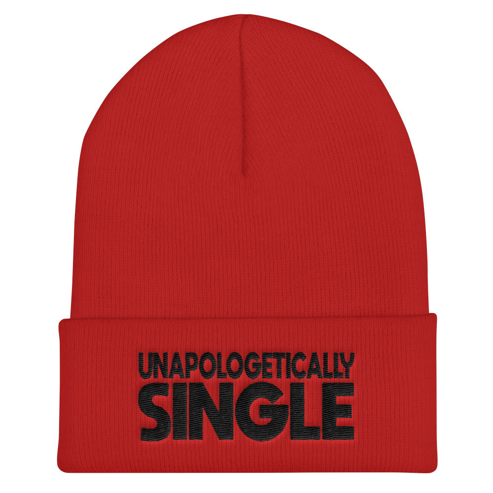 Unapologetically Single Cuffed Beanie