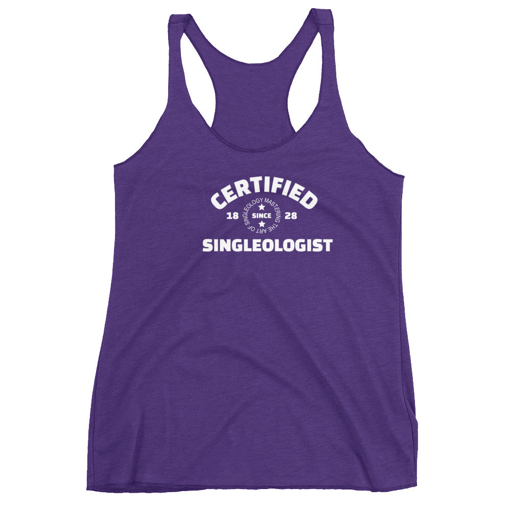 Certified Singleologist Women's Racerback Tank