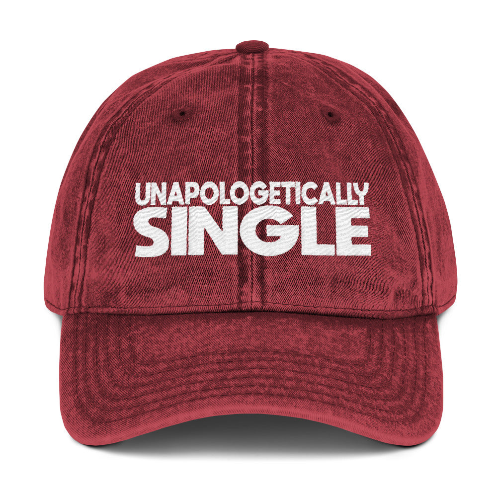 Unapologetically Single Vintage Cotton Twill Cap