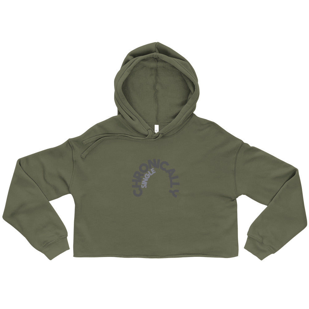 Chronically Single Crop Hoodie