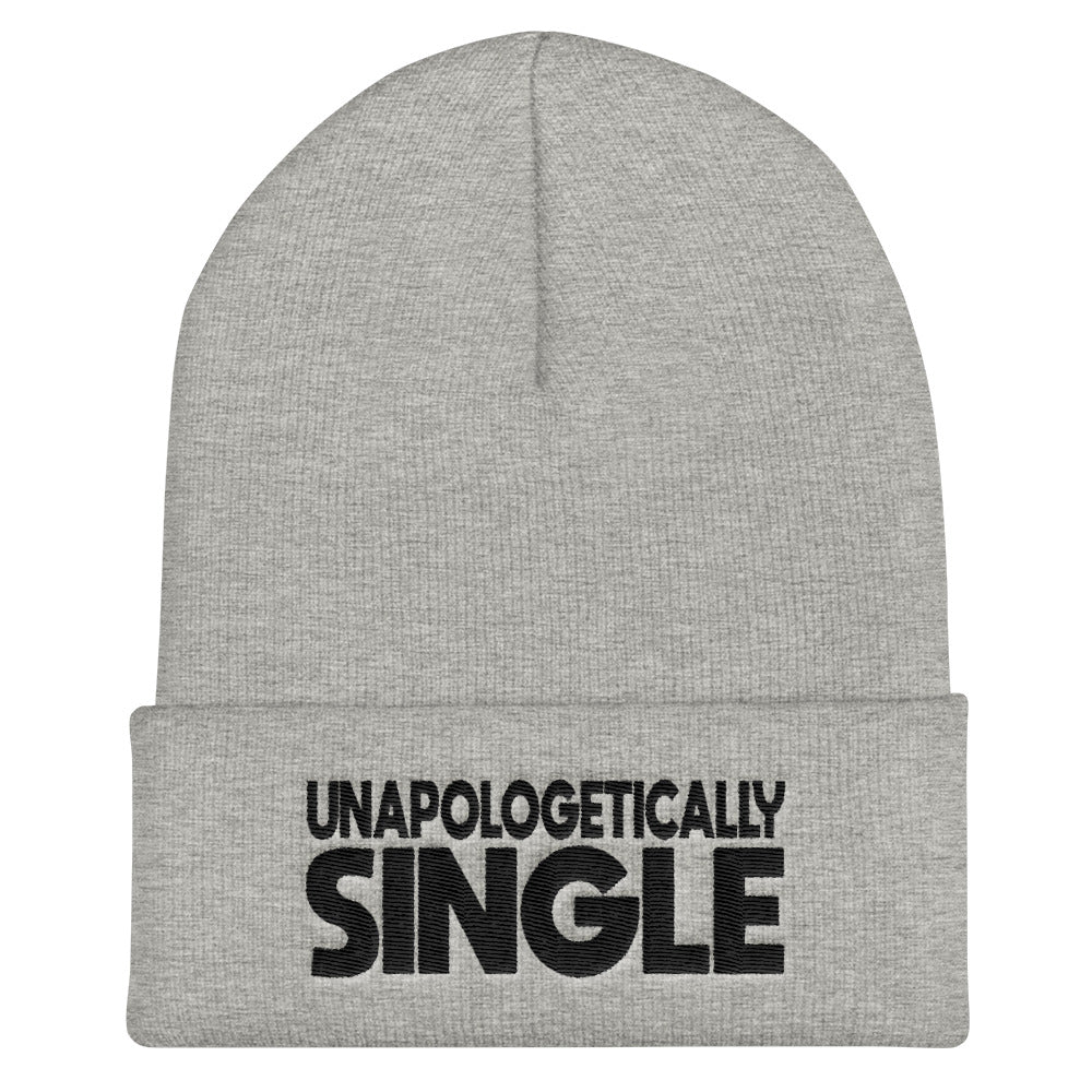 Unapologetically Single Cuffed Beanie