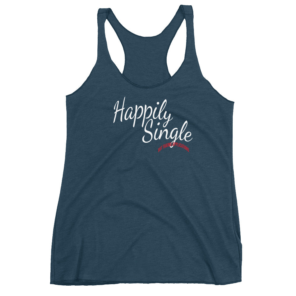 Happily Single Women's Racerback Tank