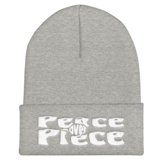 Peace Over Piece Cuffed Beanie