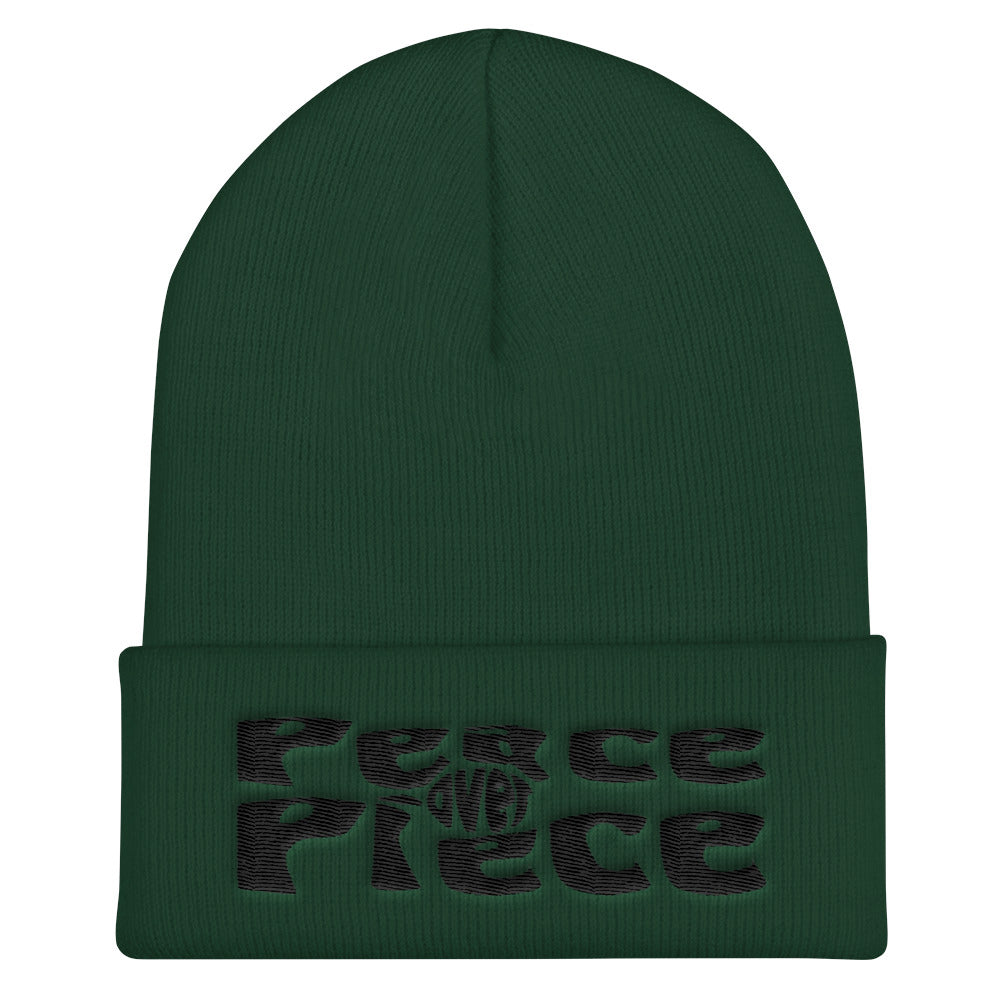 Peace Over Piece Cuffed Beanie