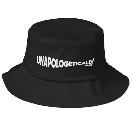 Unapologetically Single Old School Bucket Hat