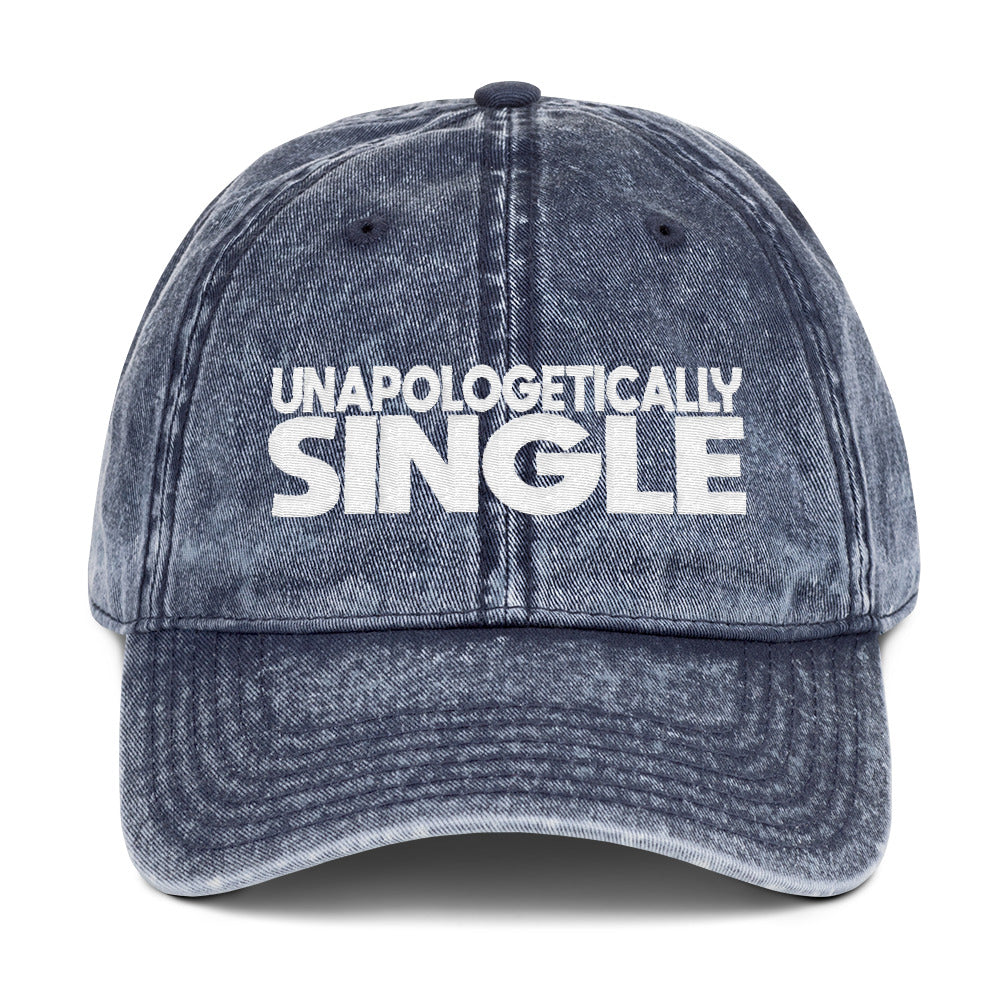 Unapologetically Single Vintage Cotton Twill Cap