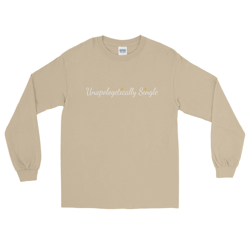 Unapologetically Single Heart gold Long Sleeve T-Shirt