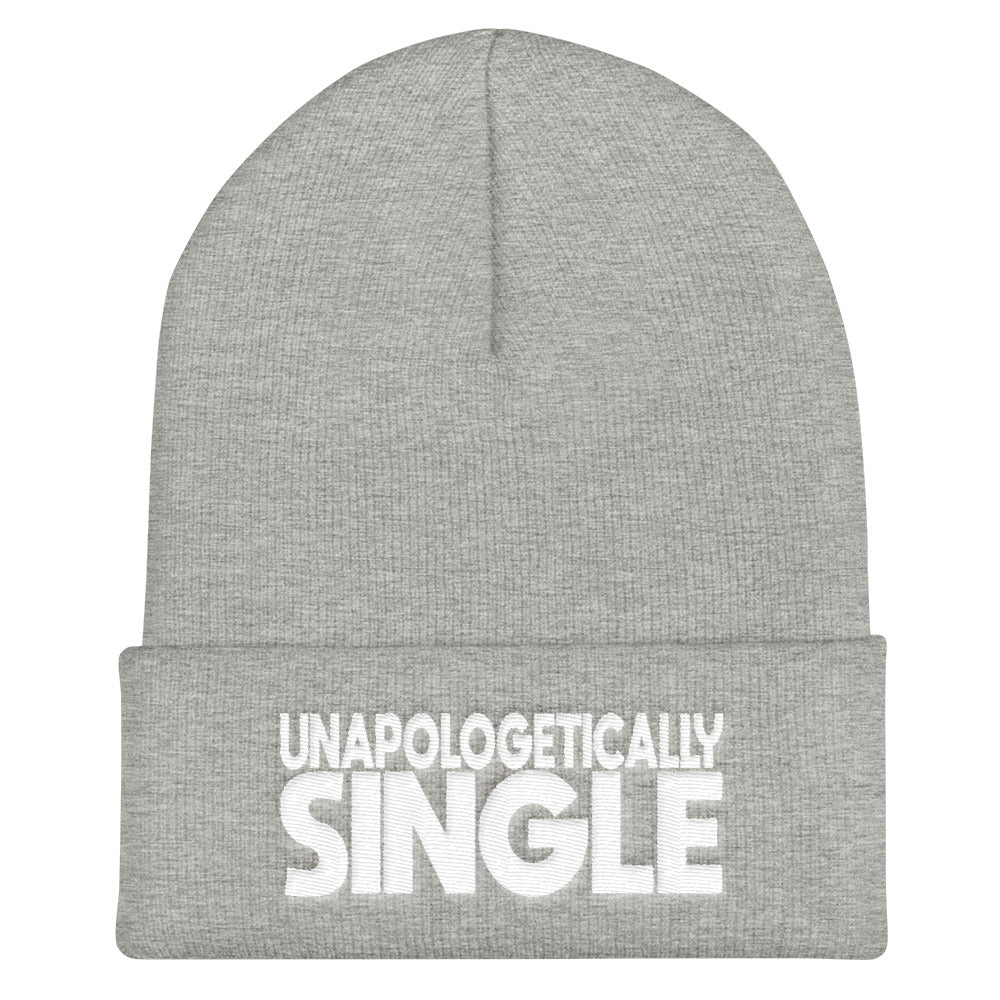 Unapologetically Single Cuffed Beanie